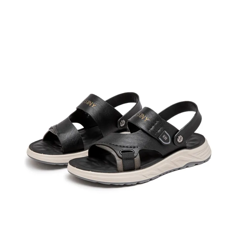 JOSINY Beach Sandals Men Black/Gray-2