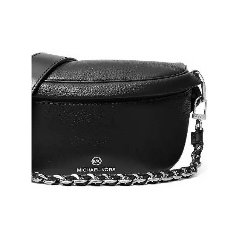 MICHAEL KORS Grained Leather Fanny Pack Handbag Shoulder Bag Women's Black-2