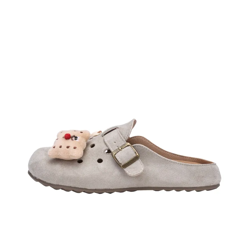 XMISTUO Rubber Sole Quiet Abrasion Resistant Slip Resistant Closed Toe Slippers Women's-2