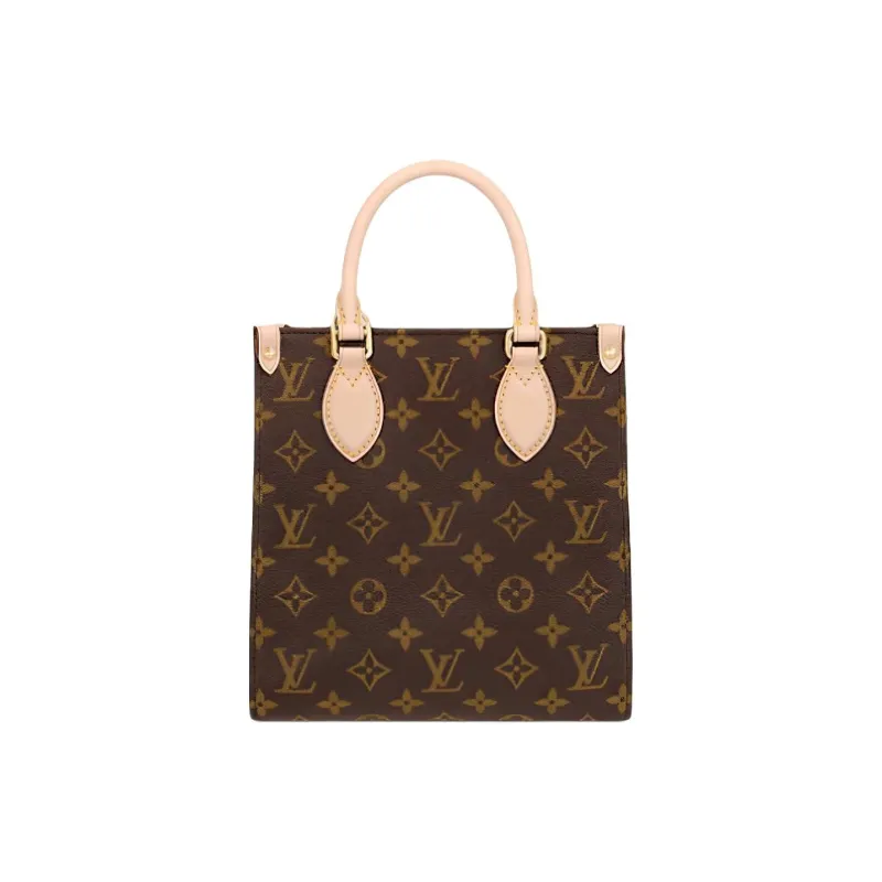 LOUIS VUITTON Sac Plat Bb Bag Monogram Brown/Natural-1