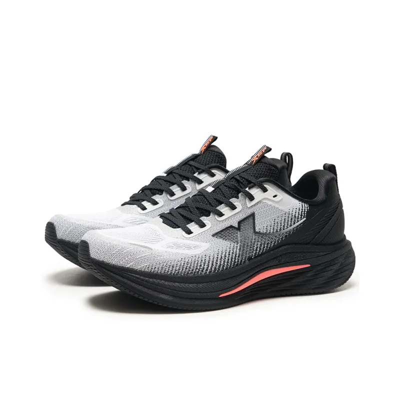 XTEP Shock Absorbers With Slip Resistant Features Low Top Marathon Training Running Shoes Men's White Black-1
