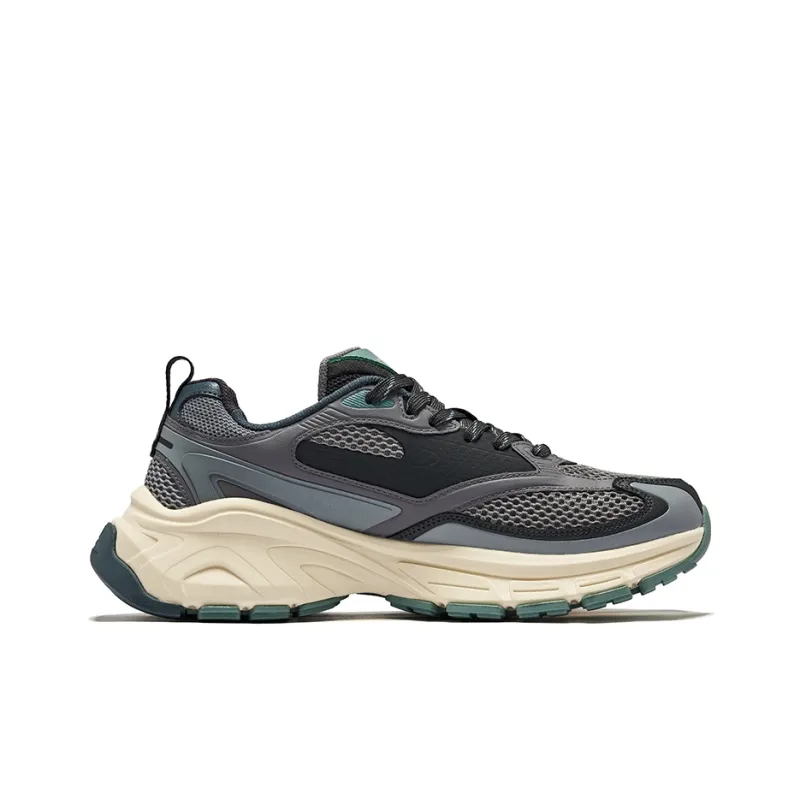 Erke Hongyu 2.0 Breathable And Wear resistant Low Top Chunky Sneakers Men's Steel Gray Cool Gray-1