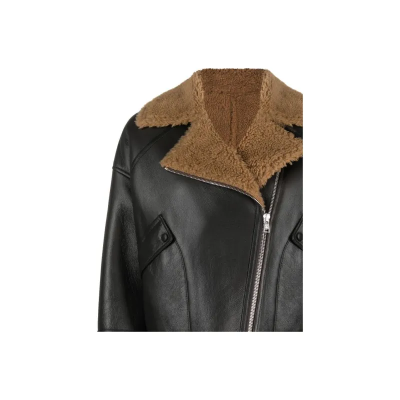 Yves Salomon Zip up Leather Jacket-4