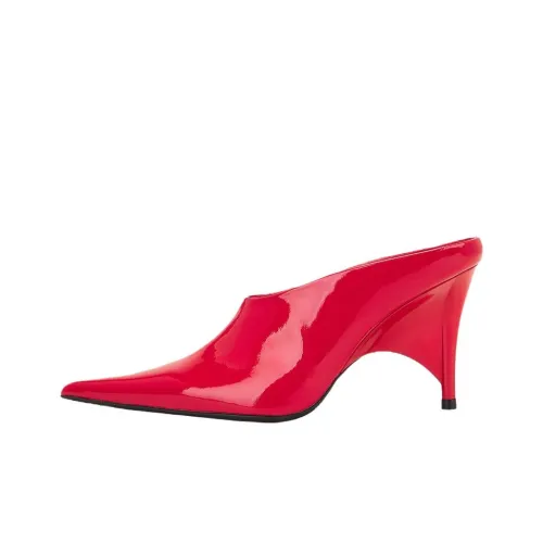 Jeffrey Campbell Abrasion Resistant Closed Toe Slippers Women's Red