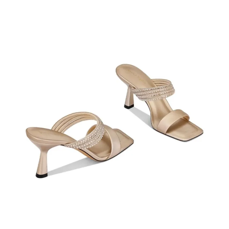 JESSICA SOPHIA Rhinestone Slip Resistant Abrasion Resistant Slide Slippers Women's-2