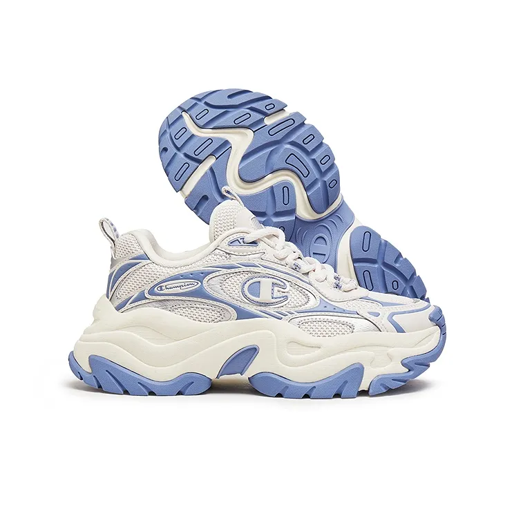 Champion Nebula Layered Balance Low Top Chunky Sneakers Women's New Beige/Timeless Blue-1