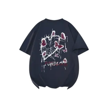 FONDLOOK T Shirts Unisex Navy Blue