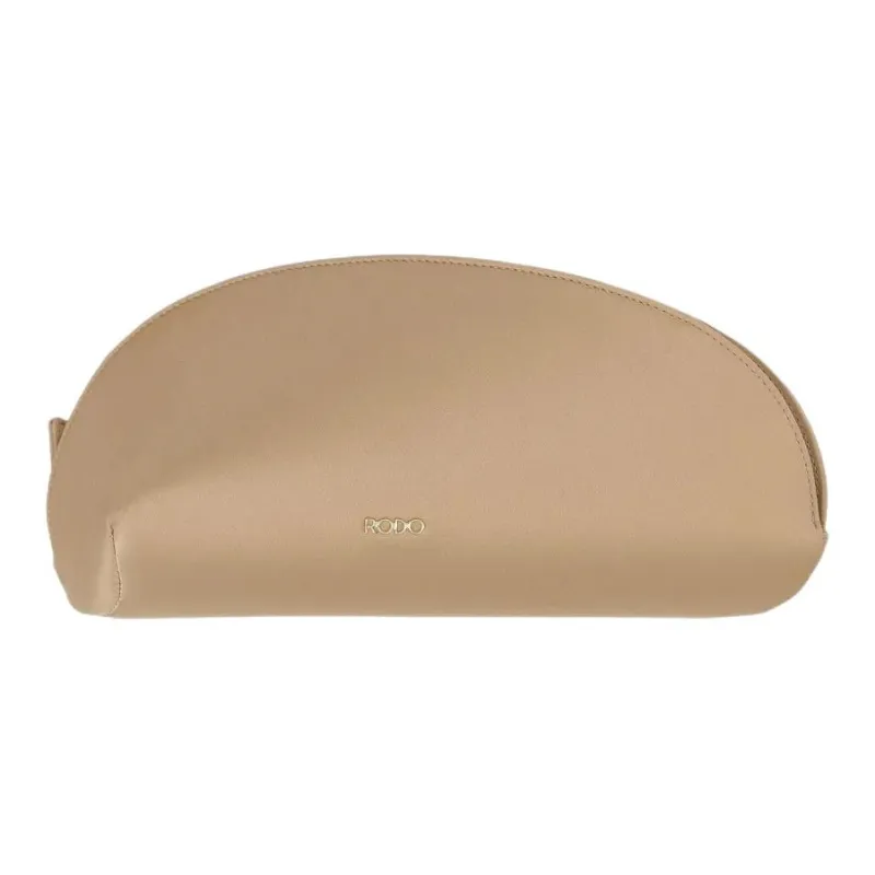 Rodo Silk Satin Shoulder Bag Women's Beige-0