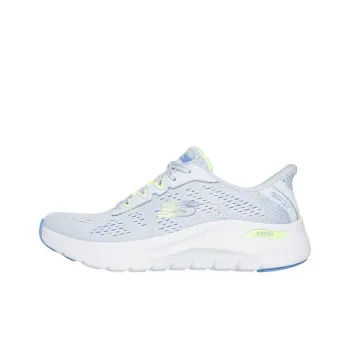 Skechers ArchFit Breathable Low Top Casual Shoes Women's Light Blue