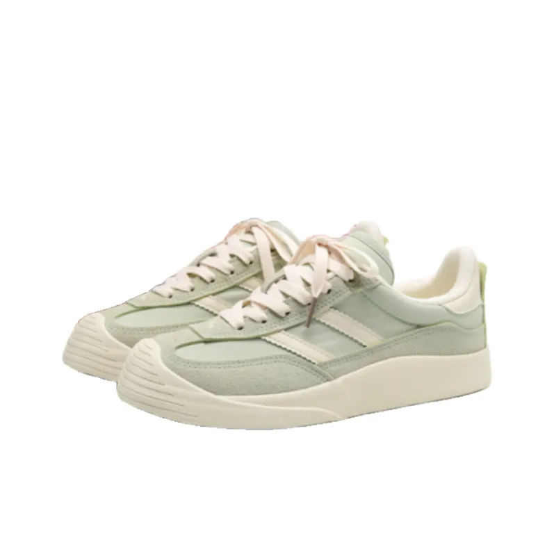 JimiXiong Breathable Low Top Skateboard Shoes Women's Light Green-1