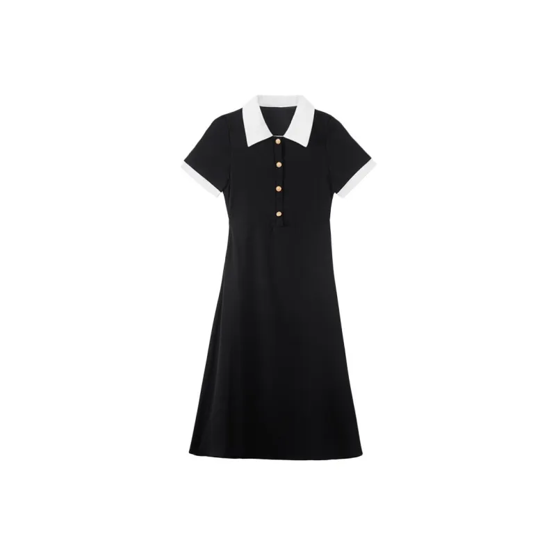 Dior Beauty Short Sleeved Dresses Women's Black-0