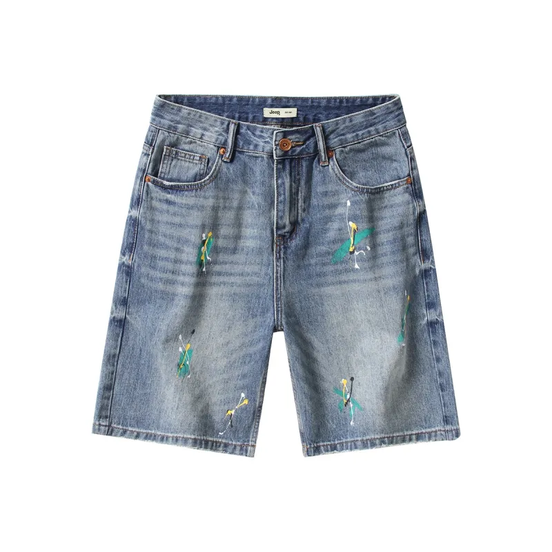 Jeep Denim Shorts Unisex P75DMWNE84 Blue-0