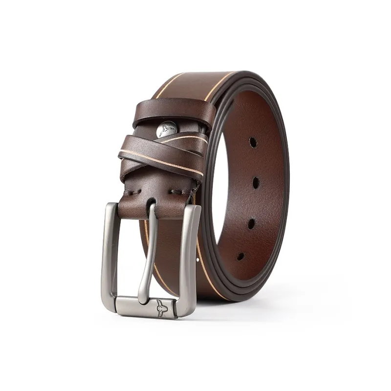 POLOMEISDO Cow Leather Belts Men's Width 3.8cm-1