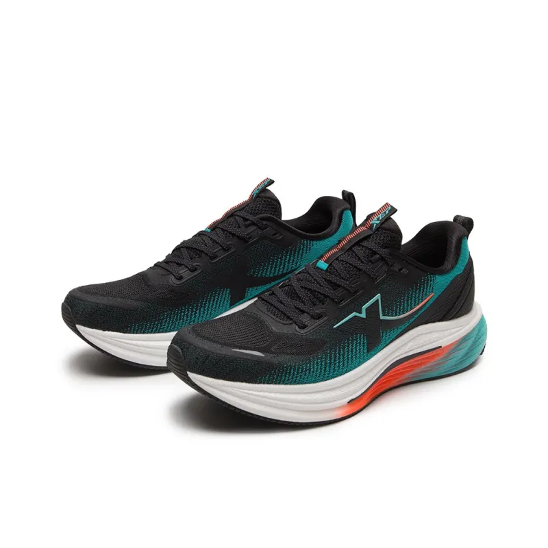 XTEP Shock Absorbers With Slip Resistant Features Low Top Marathon Training Running Shoes Men's Black Blue-1