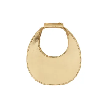Staud Calfskin Crescent Bag Handbag Women's Gold