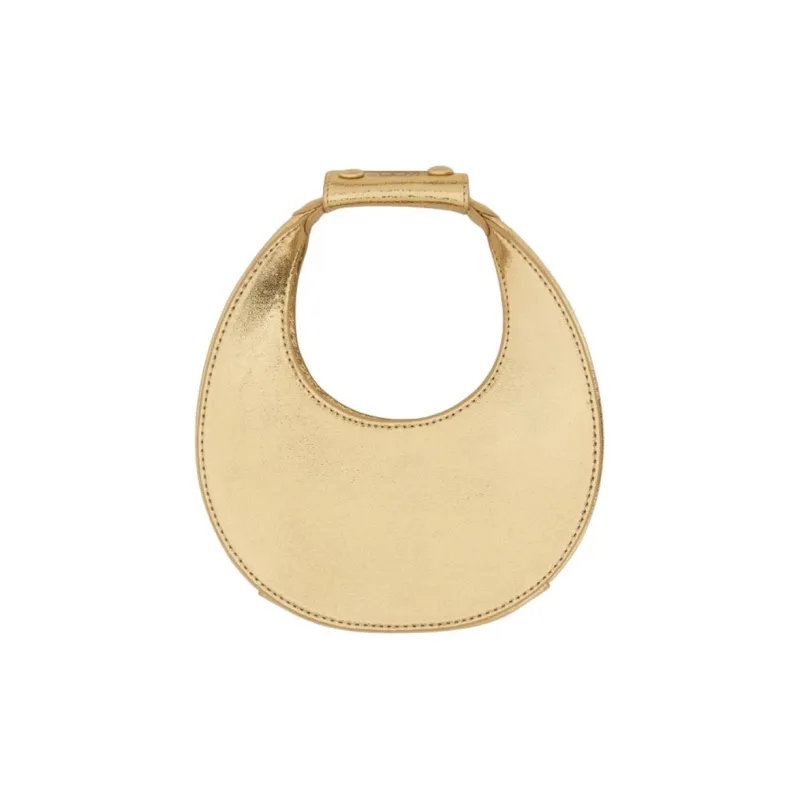 Staud Calfskin Crescent Bag Handbag Women's Gold-0