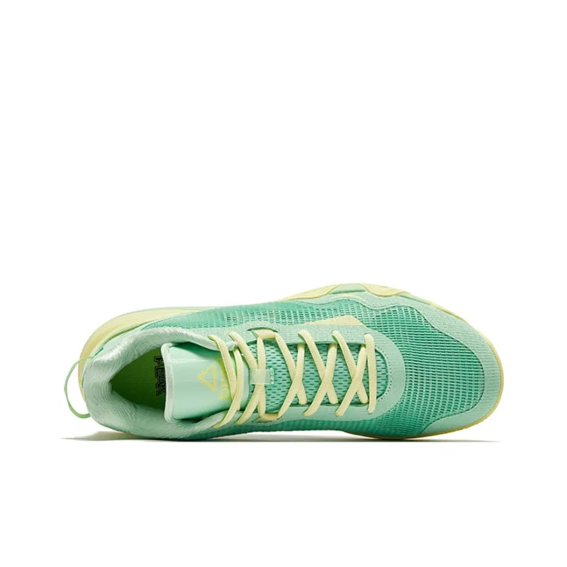 PEAK Basketball Shoes Men Low Top Bright Grass Green-2