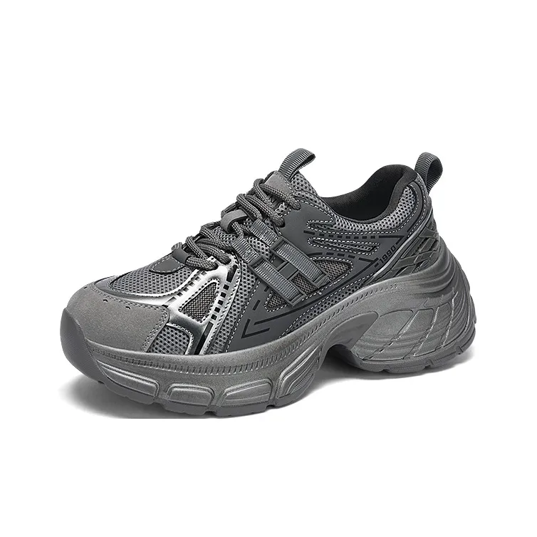 DAPHNE Low Top Chunky Sneakers Women's Gunmetal Gray-1