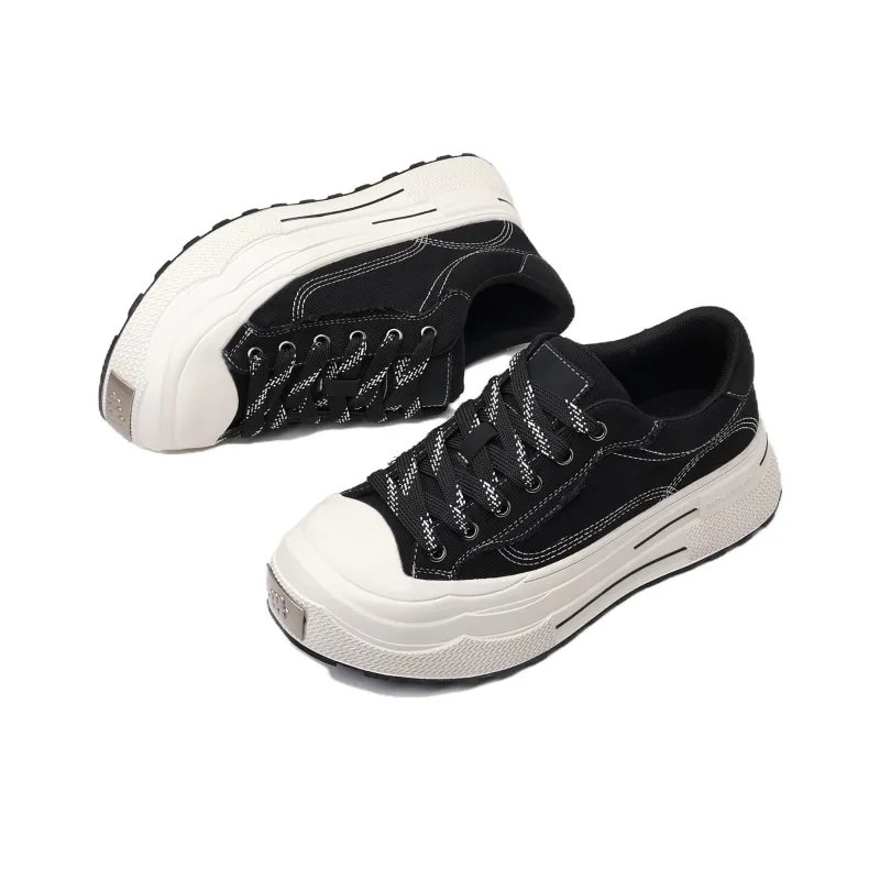 Kalinsd 1971 Low Top Skateboard Shoes Men's Black-2