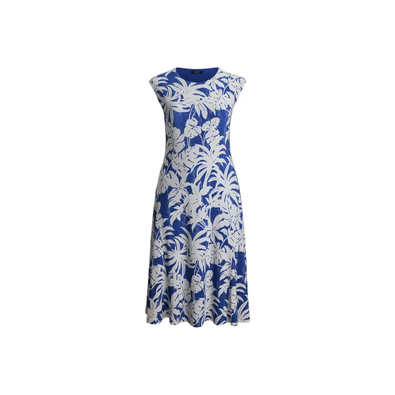 LAUREN RALPH LAUREN Sleeveless Dress Women's Blue White-0