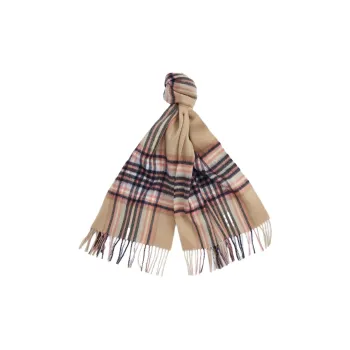 BARBOUR Lambswool Knit Scarves Unisex Yellow