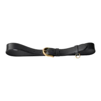 PRADA Leather Belts Unisex Black 