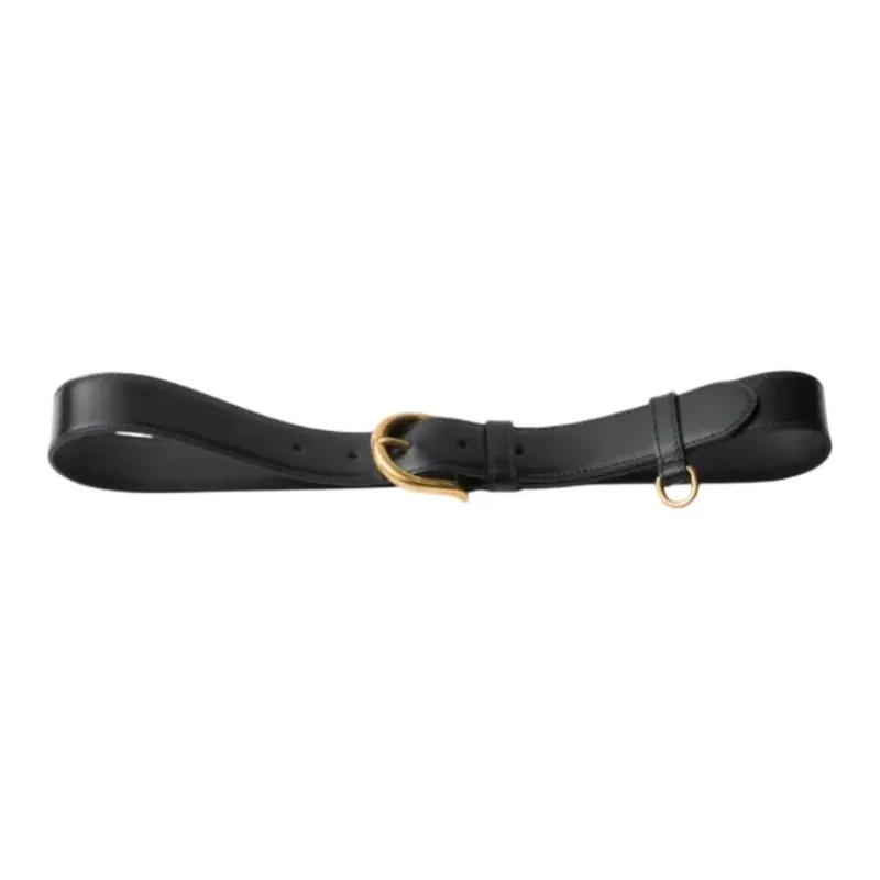 PRADA Leather Belts Unisex Black -0