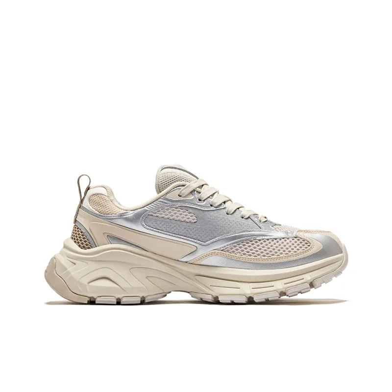 Erke Hongyu 2.0 Abrasion Resistant Breathable Moisture Wicking Low Top Chunky Sneakers Men's Wild Gray Warm Linen-1