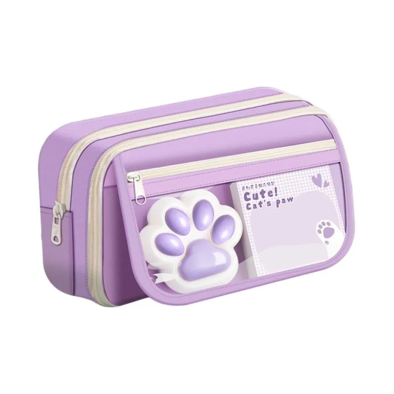 XIAOYECHONGYA Pencil Case Good Looking Cute Cat Paw Squeeze Toy Pencil Case/pencil Box-1
