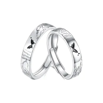 WINY S 999 Fine Silver With Certificate Rings Unisex Silver
