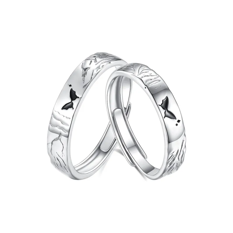WINY S 999 Fine Silver With Certificate Rings Unisex Silver-0