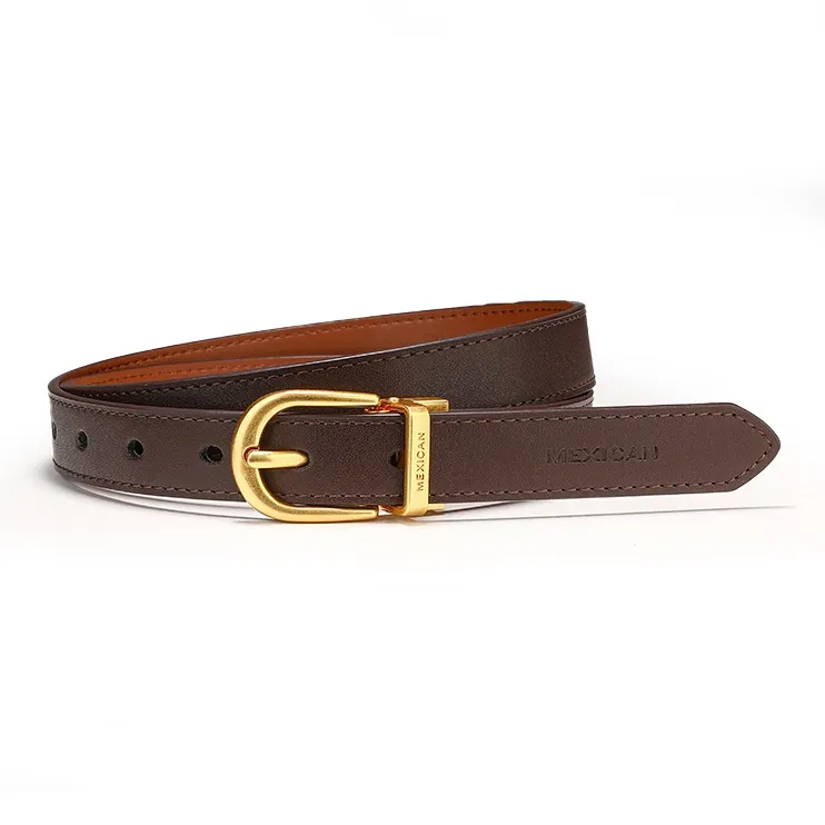 MEXICAN Split Cow Leather Belts Women's 2.4cm-5