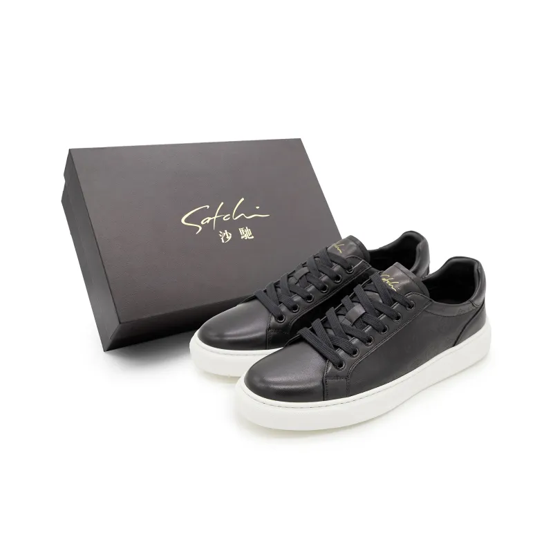 Satchi Low Top Skateboard Shoes Men's Black-1