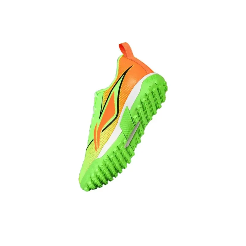 LiNing Firm Ground, Artificial Ground Anti Slip Wear Resistant Soccer Shoes Men's Fluorescent Fresh Grass Green-2