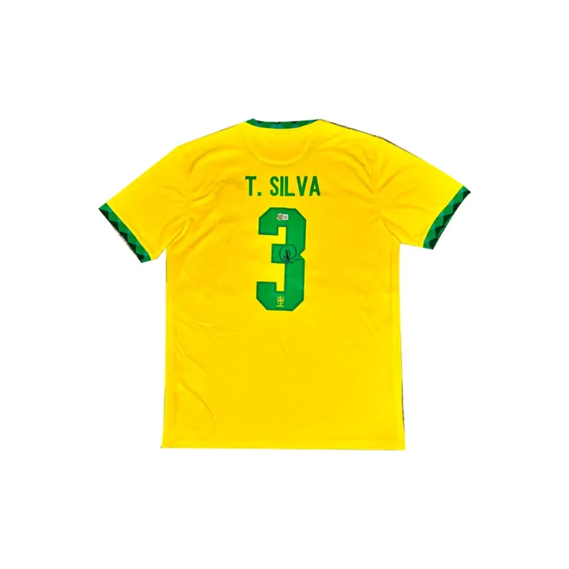 Three For Brazil Jersey Beckett Official Certification, Deluxe Framing, Outer Frame Approx. 65x85cm Unisex-1