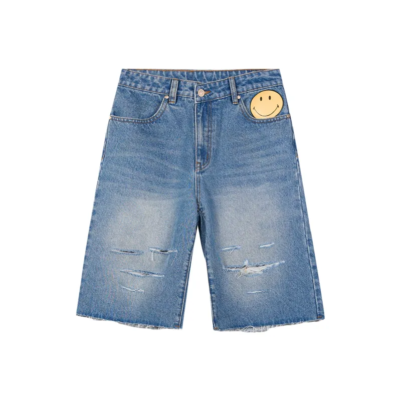 SMILEY Denim Shorts Unisex-0