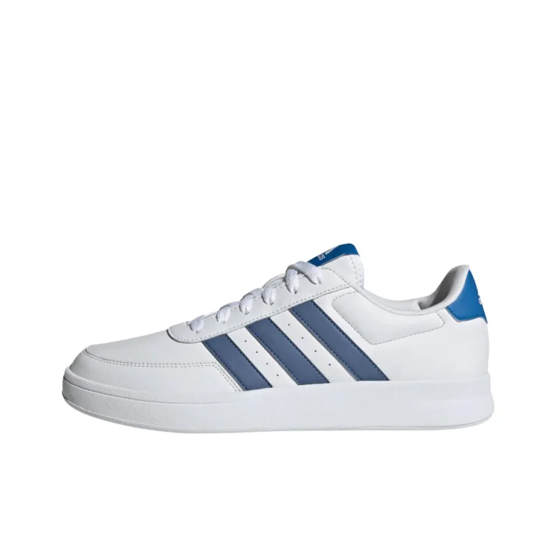 Adidas BREAKNET 2.0 Anti Slip Wear Resistant Low Top Skateboard Shoes Unisex White Blue-0