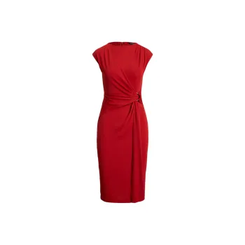 LAUREN RALPH LAUREN Short Sleeved Dress Women's Red