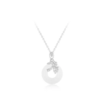 Love Link Chalcedony Jade Necklaces Women's