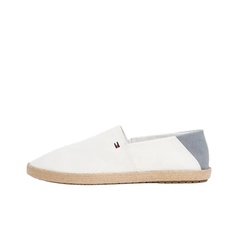 Tommy Hilfiger Flag Embroidery Espadrilles Men's White-0