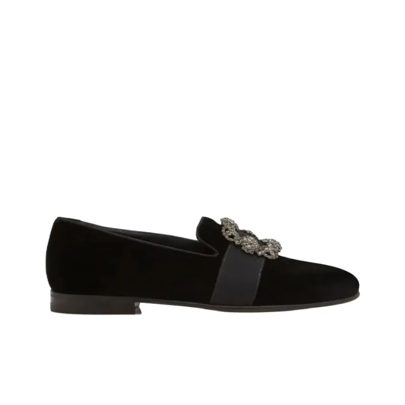 MANOLO BLAHNIK Carlton Casual Shoes Men's Black-1