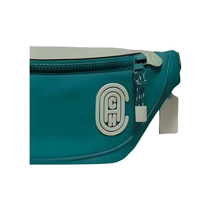 COACH Rivington Leather Crossbody Bag, One Shoulder Crossbody, Fanny Pack, Sling Bag Large Size Men's Green-1