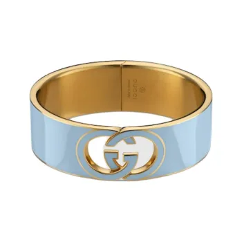 GUCCI Brass Bangles Unisex Blue