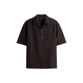 H&M Shirts Men Dark Brown