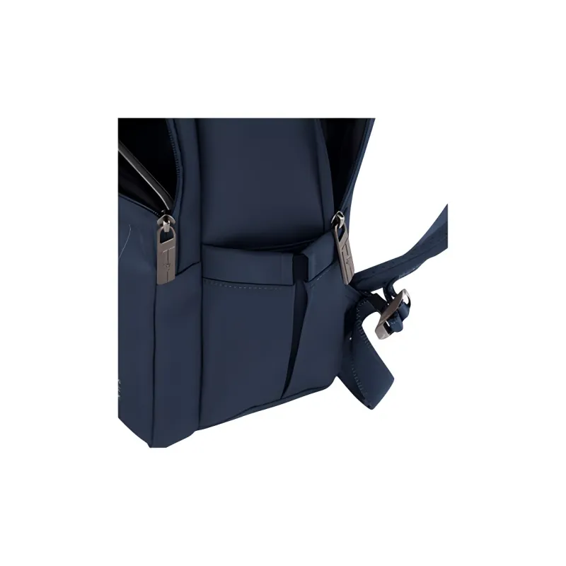 BOODUN Nylon With Cow Leather Backpack Regular Unisex Navy Blue-3