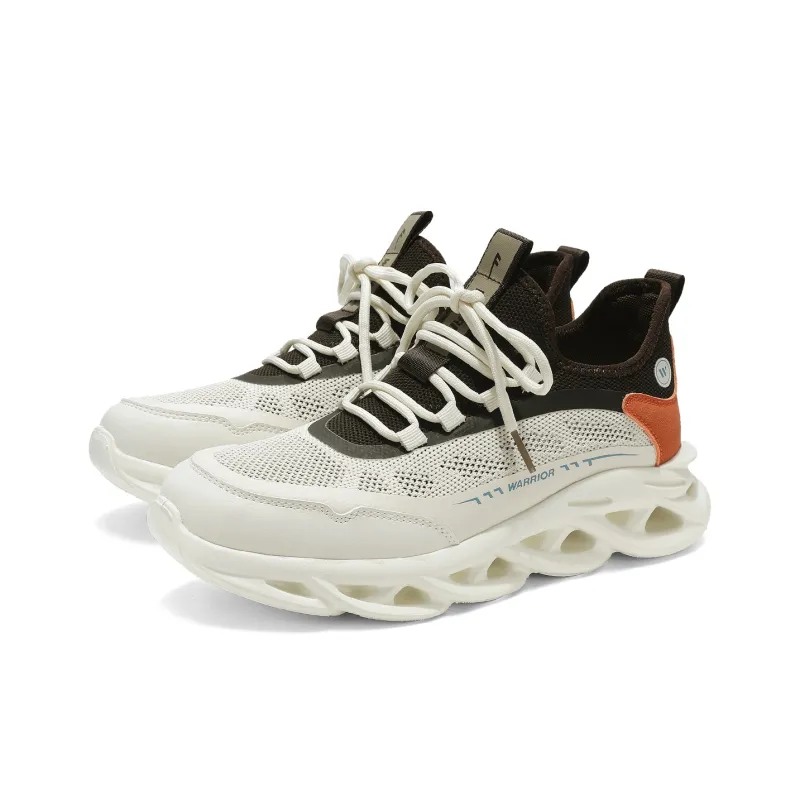WARRIOR Casual Shoes Men Low Top White/Black/Beige/Coffee/Orange/Black-11