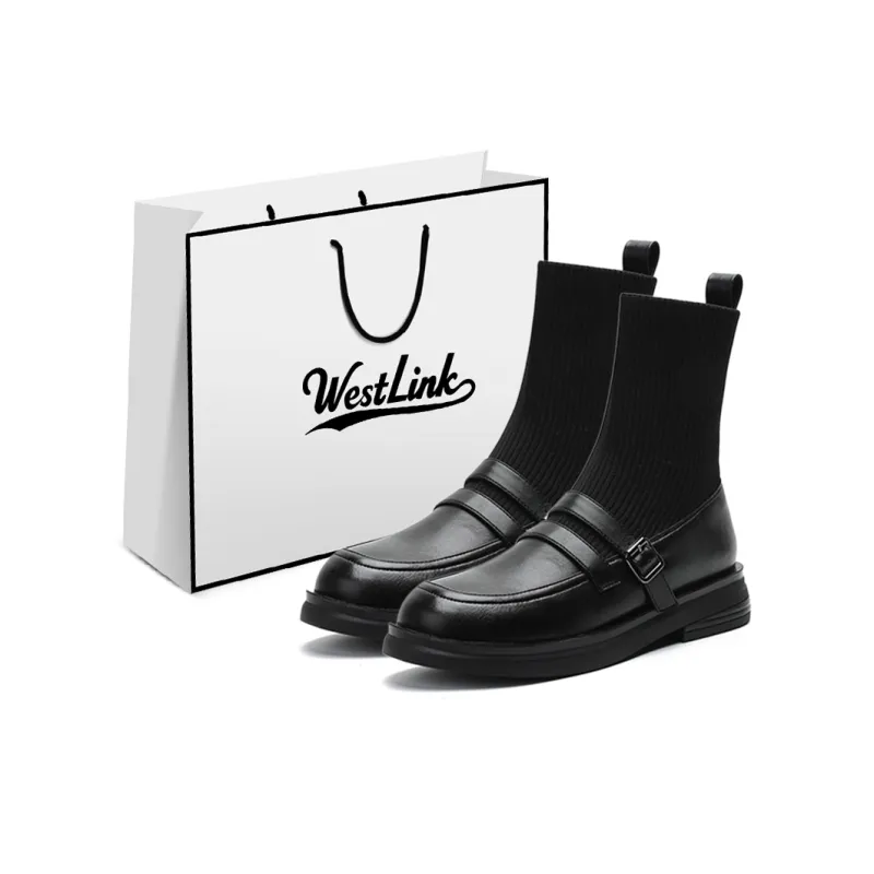 WESTLINK Ankle Boots 3.4cm Women's Black-0