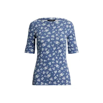 LAUREN RALPH LAUREN Regular T Shirt Women's Blue