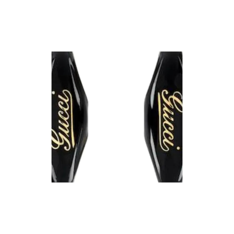 GUCCI Brass Earrings Unisex Black-2