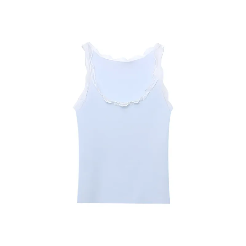 CHARM PICK Tank Tops Women's Light Blue-0